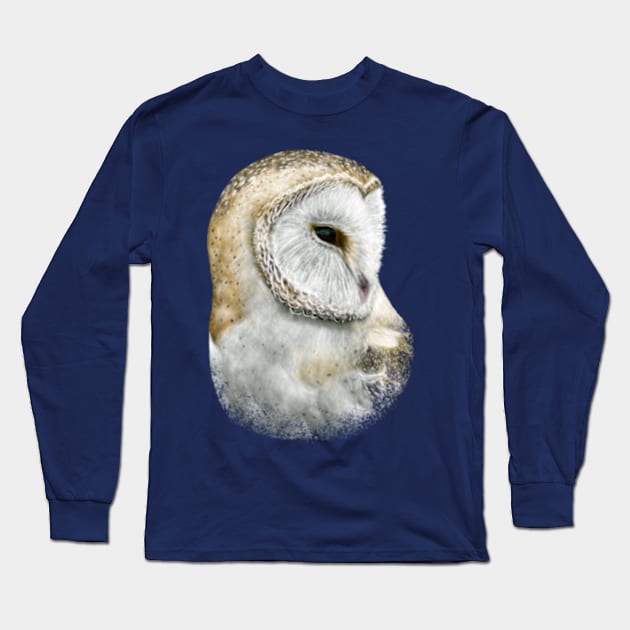 Barn Owl Long Sleeve T-Shirt by rainetteillus